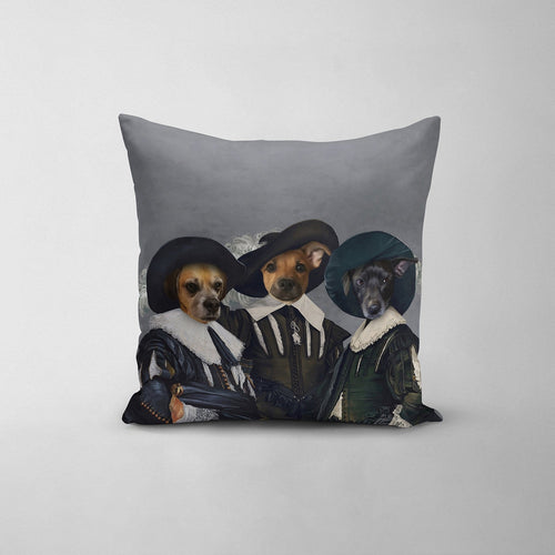 Crown and Paw - Throw Pillow Three Musketeers - Custom Throw Pillow
