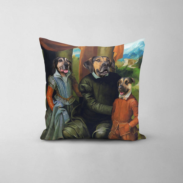 Family of Three - Custom Throw Pillow