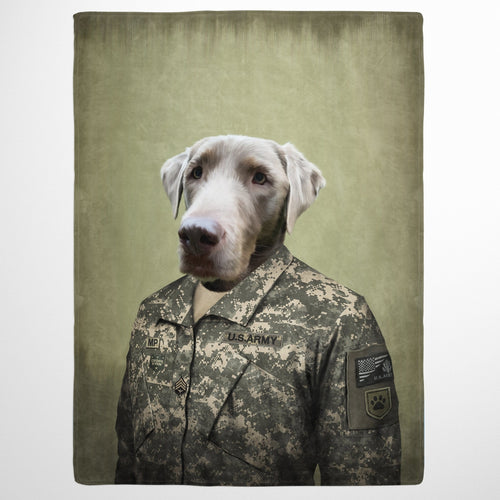 Crown and Paw - Blanket The Army Man - Custom Pet Blanket