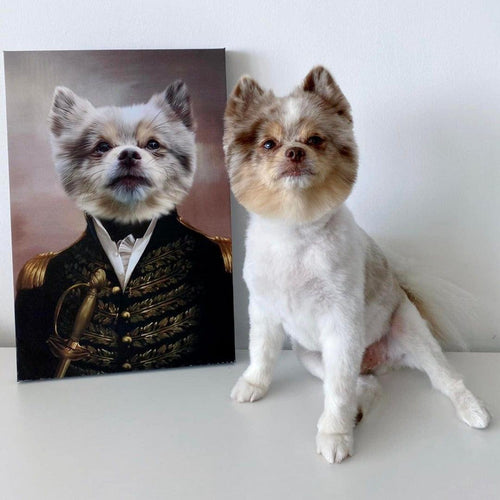 Crown and Paw - Canvas The General - Custom Pet Canvas