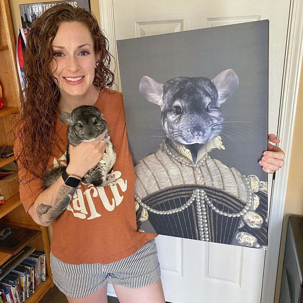 The Pearled Lady - Custom Pet Canvas