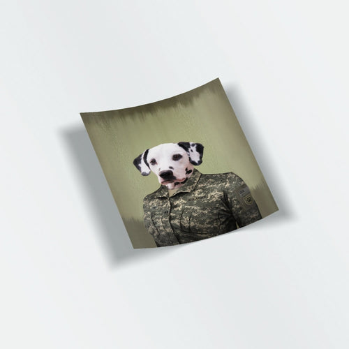 Crown and Paw - Sticker The Army Woman - Custom Stickers