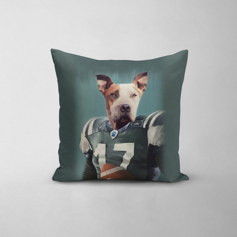 The Football Player - Custom Throw Pillow