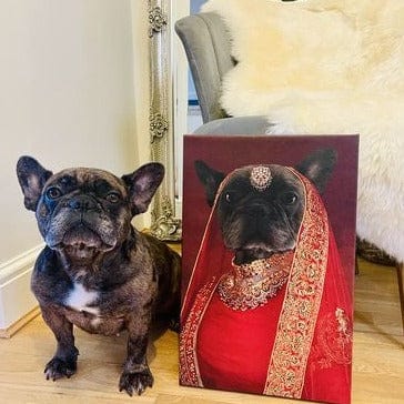 Crown and Paw - Canvas The Indian Rani - Custom Pet Canvas