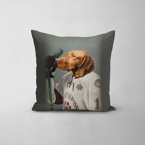 Crown and Paw - Throw Pillow The Ice Hockey Player - Custom Throw Pillow