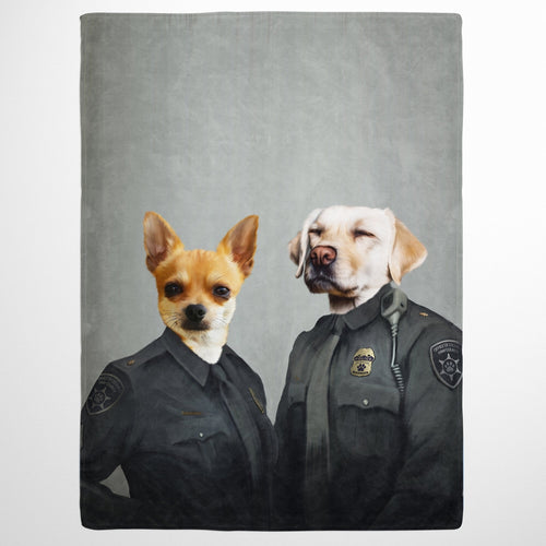 Crown and Paw - Blanket The Officers - Custom Pet Blanket