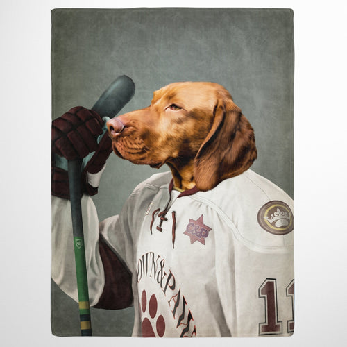 Crown and Paw - Blanket The Ice Hockey Player - Custom Pet Blanket