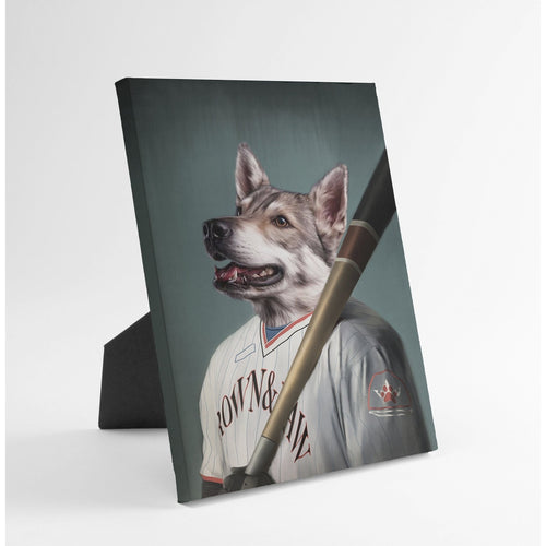 Crown and Paw - Standing Canvas The Baseball Player - Custom Standing Canvas
