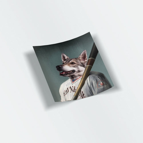Crown and Paw - Sticker The Baseball Player - Custom Stickers