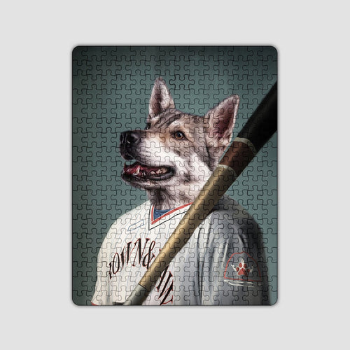 Crown and Paw - Puzzle The Baseball Player - Custom Puzzle 11" x 14"
