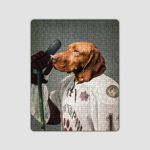 Crown and Paw - Puzzle The Ice Hockey Player - Custom Puzzle 11" x 14"