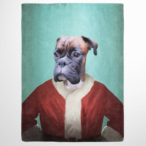 Crown and Paw - Blanket The Santa Claus - Custom Pet Blanket