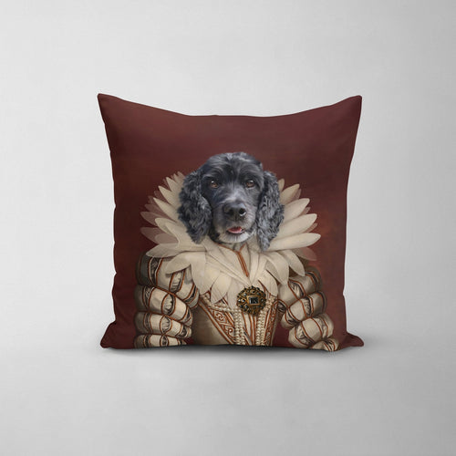 Crown and Paw - Throw Pillow The Queen - Custom Throw Pillow