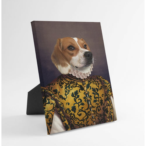 Crown and Paw - Standing Canvas The Golden Queen - Custom Standing Canvas