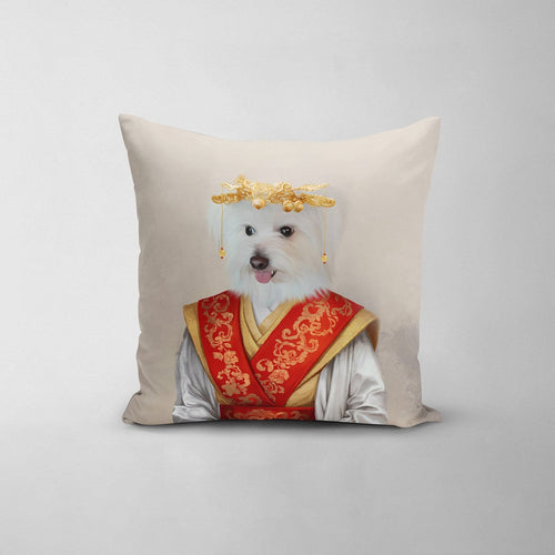 Crown and Paw - Throw Pillow The Asian Empress - Custom Throw Pillow