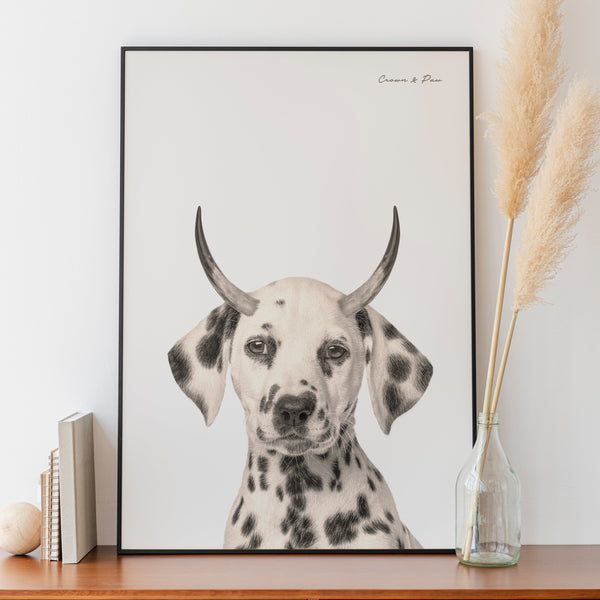 Buffalo Horns Pet Portrait - Custom Canvas