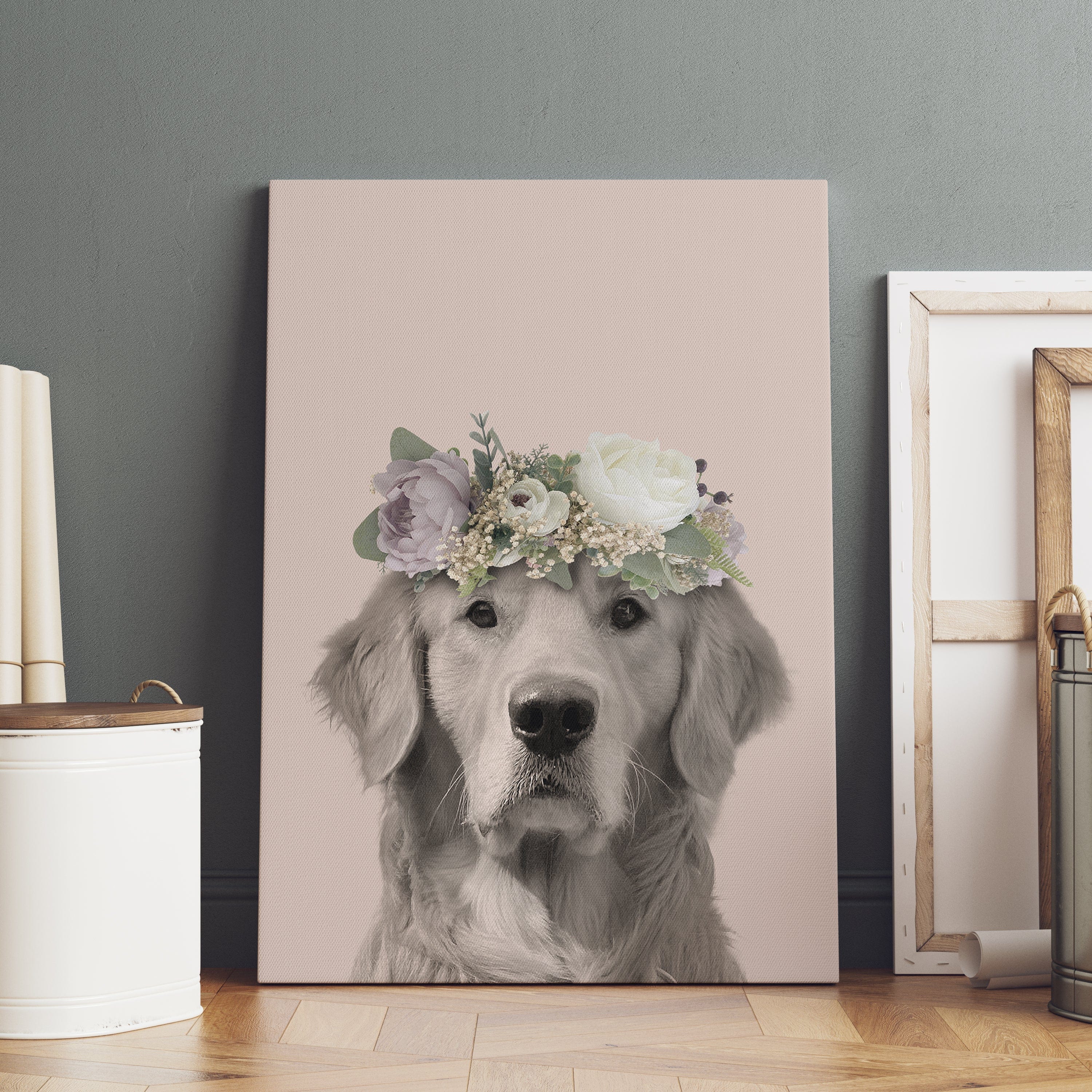 Full Bloom Pet Portrait - Custom Canvas