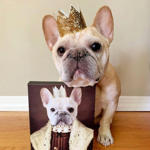 Crown and Paw - Canvas The Young King - Custom Pet Canvas 8" x 10" / Unframed