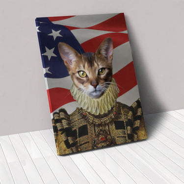 The Dame - USA Flag Edition - Custom Pet Canvas