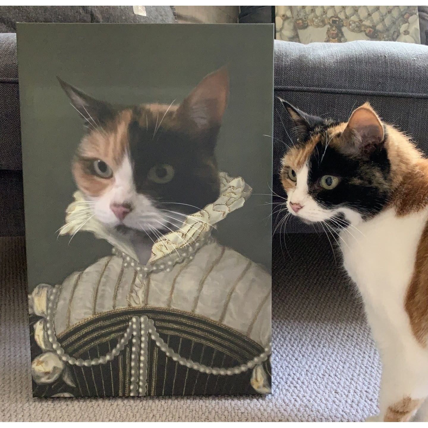Crown and Paw - Canvas The Pearled Lady - Custom Pet Canvas