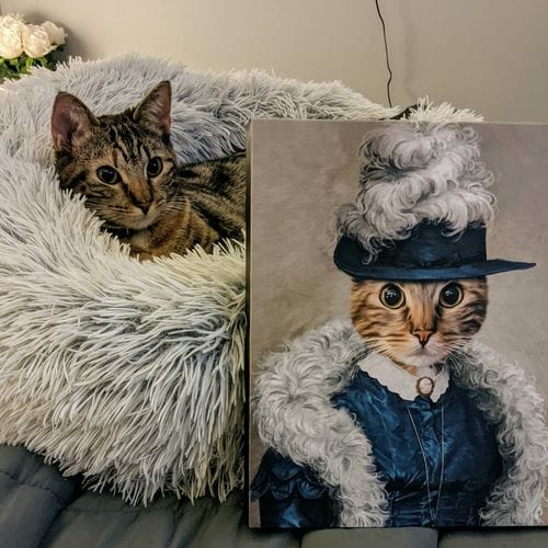 Crown and Paw - Canvas The Boa Lady - Custom Pet Canvas