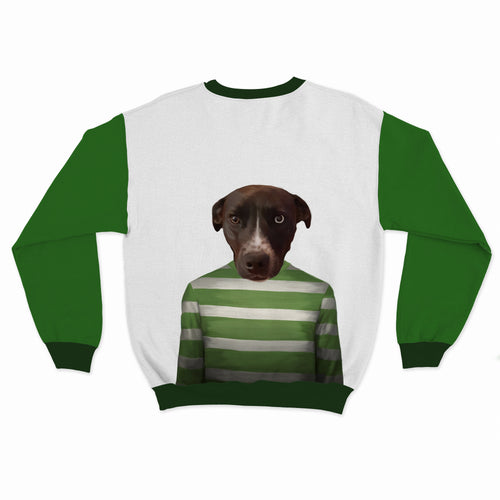 Crown and Paw - Custom Clothing Christmas Costume Sweatshirt Green Candy Cane / S