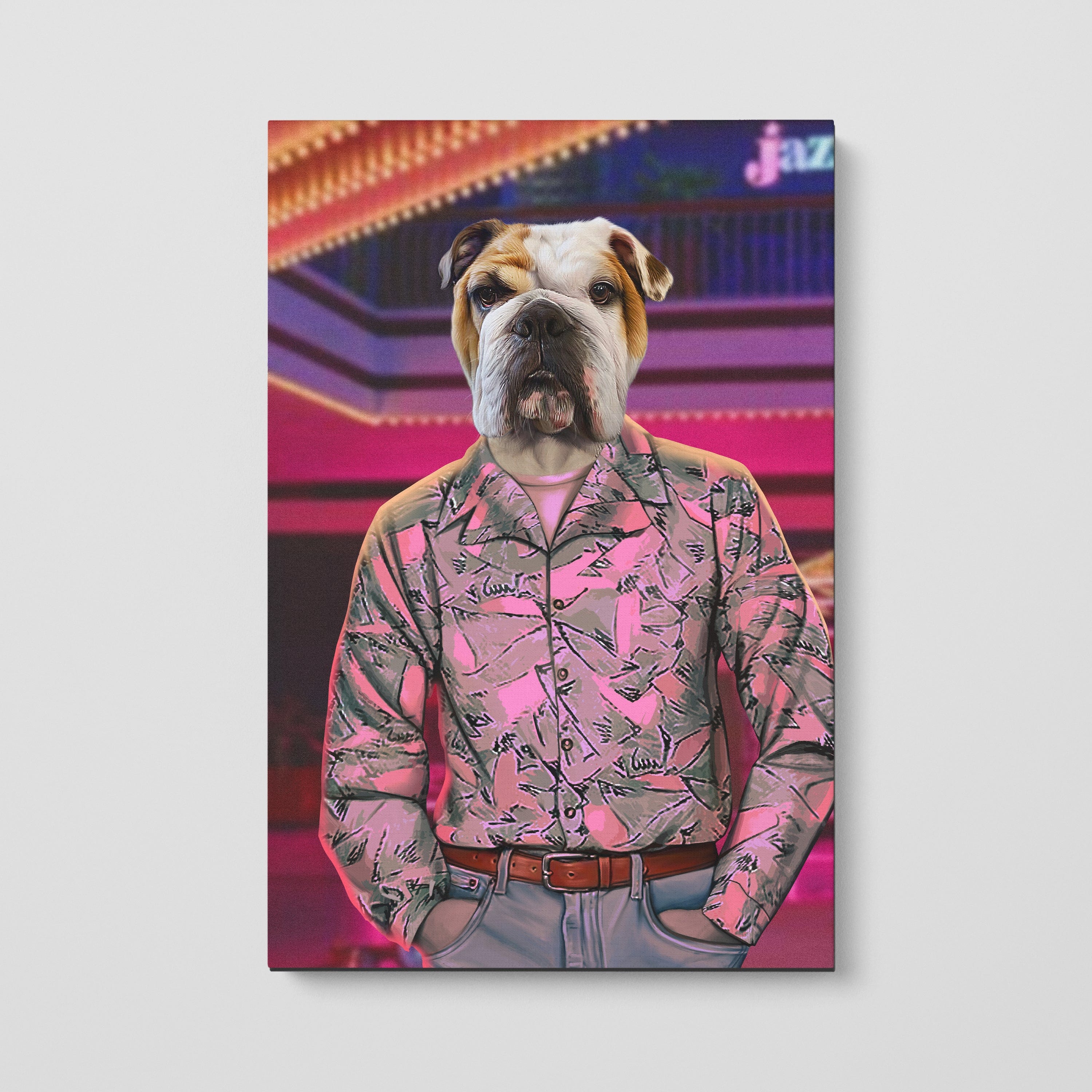 The 80's Cop - Custom Pet Canvas
