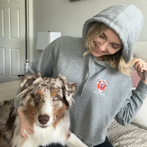 Crown and Paw - Hoodie Custom Embroidered Pet Face Hoodie