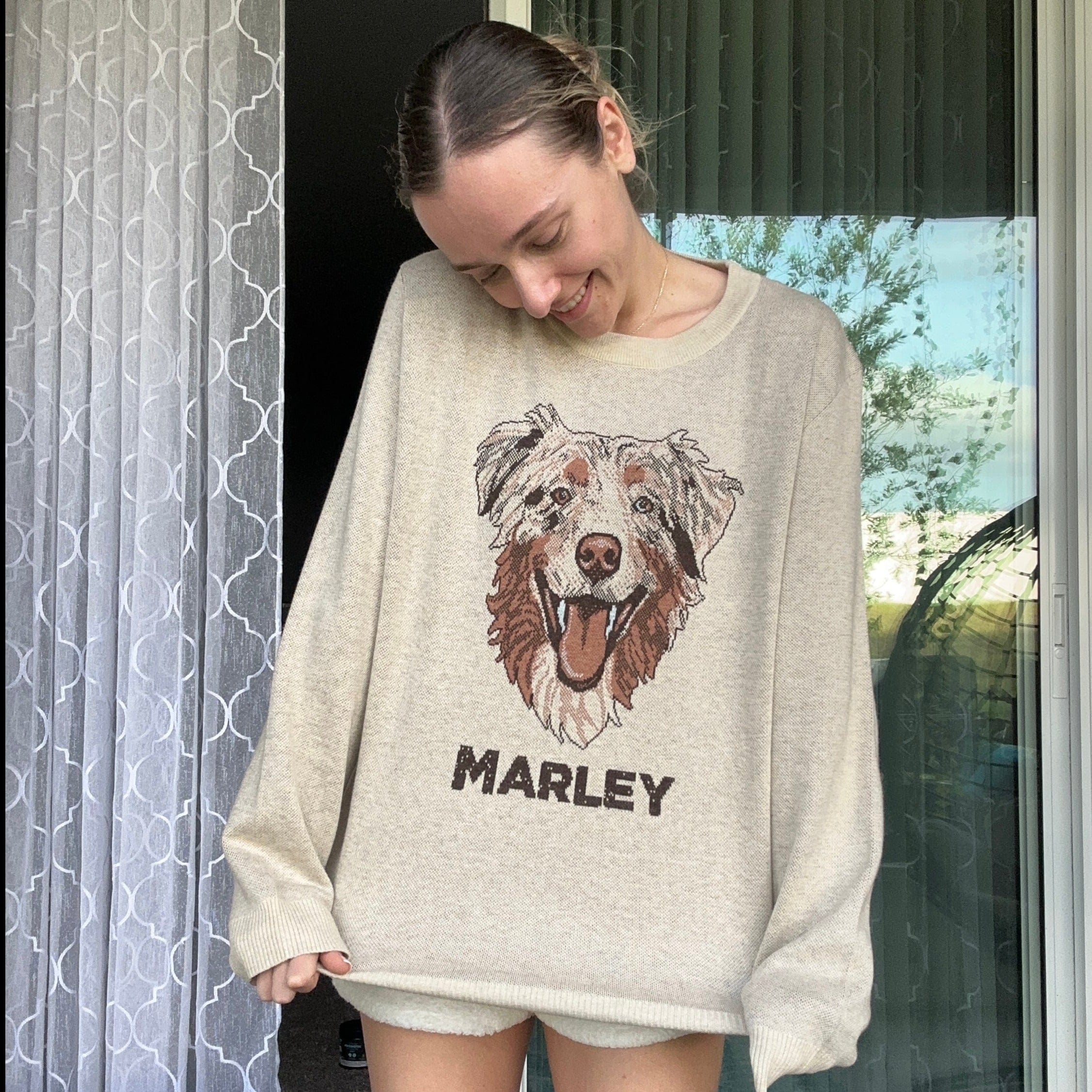 Custom Knitted Pet Face Sweater