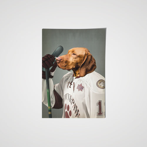 Crown and Paw - Poster The Ice Hockey Player - Custom Pet Poster