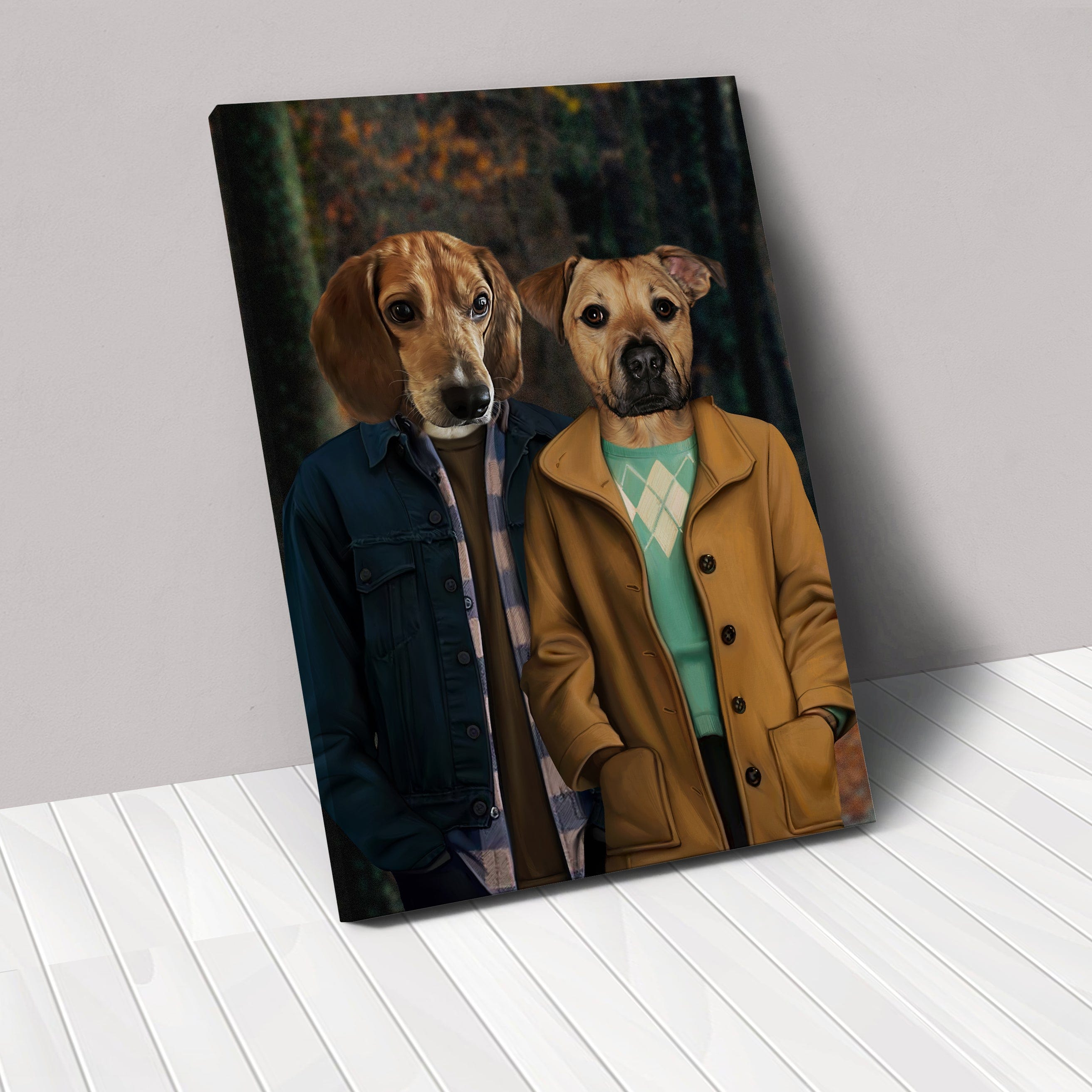 The 80's Couple - Custom Pet Canvas