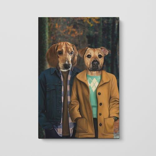 Crown and Paw - Canvas The 80's Couple - Custom Pet Canvas