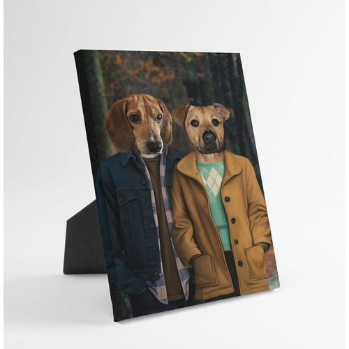 Crown and Paw - Standing Canvas The 80's Couple - Custom Standing Canvas