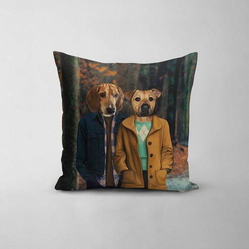 Crown and Paw - Throw Pillow The 80's Couple - Custom Throw Pillow