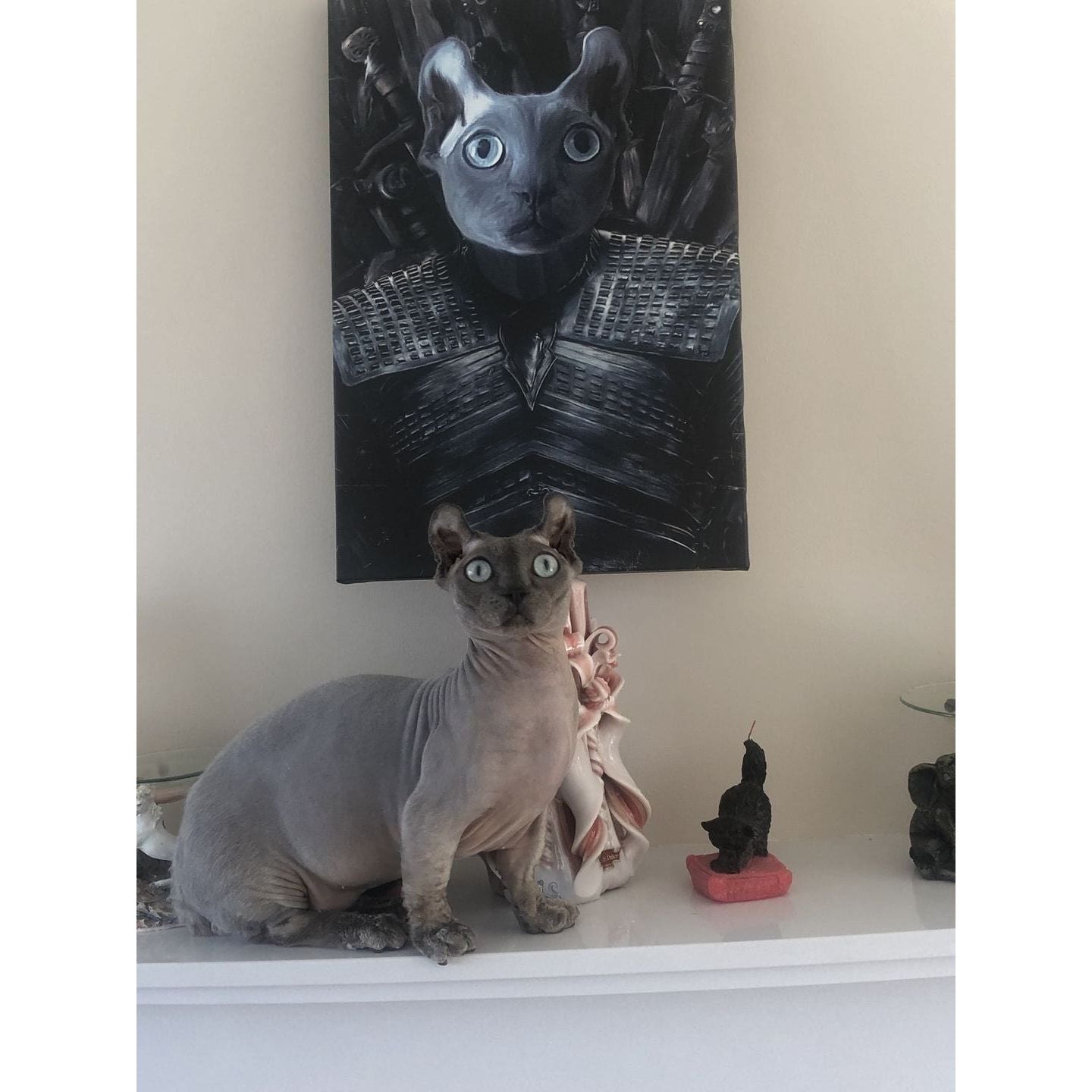 Crown and Paw - Canvas The Night King - Custom Pet Canvas