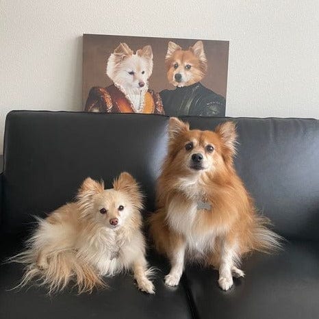 Crown and Paw - Canvas The Classy Couple - Custom Pet Canvas