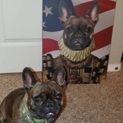 The Dame - USA Flag Edition - Custom Pet Canvas