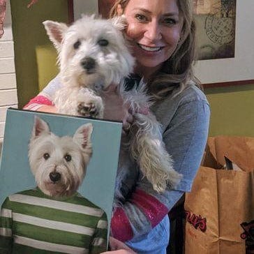 The Green Candy Cane - Custom Pet Canvas