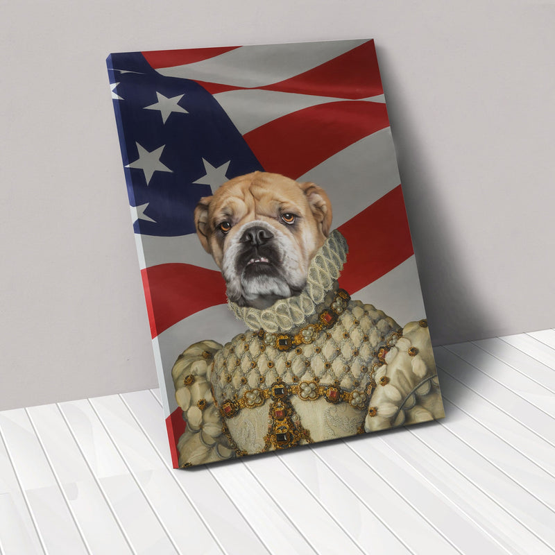 The Princess - USA Flag Edition - Custom Pet Canvas