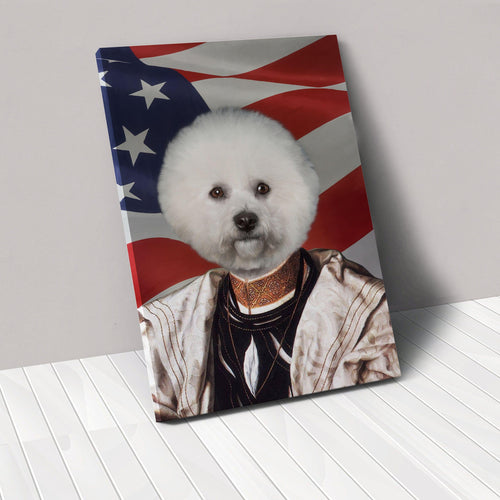 Crown and Paw - Canvas The Savant - USA Flag Edition - Custom Pet Canvas