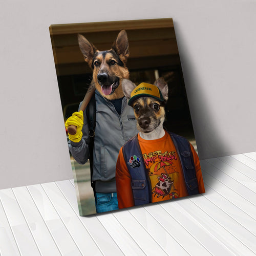 Crown and Paw - Canvas The 80's Dynamic Duo - Custom Pet Canvas