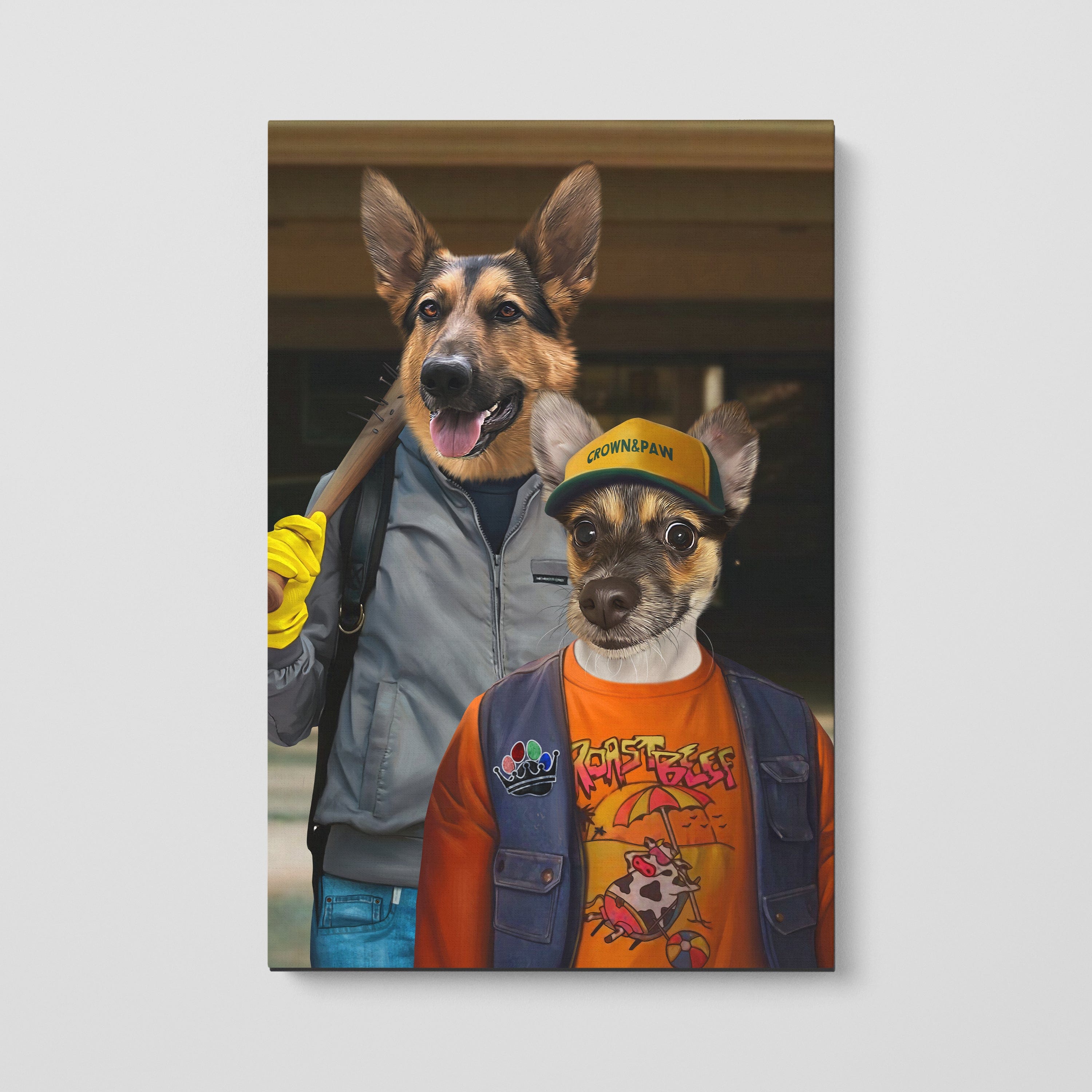 The 80's Dynamic Duo - Custom Pet Canvas