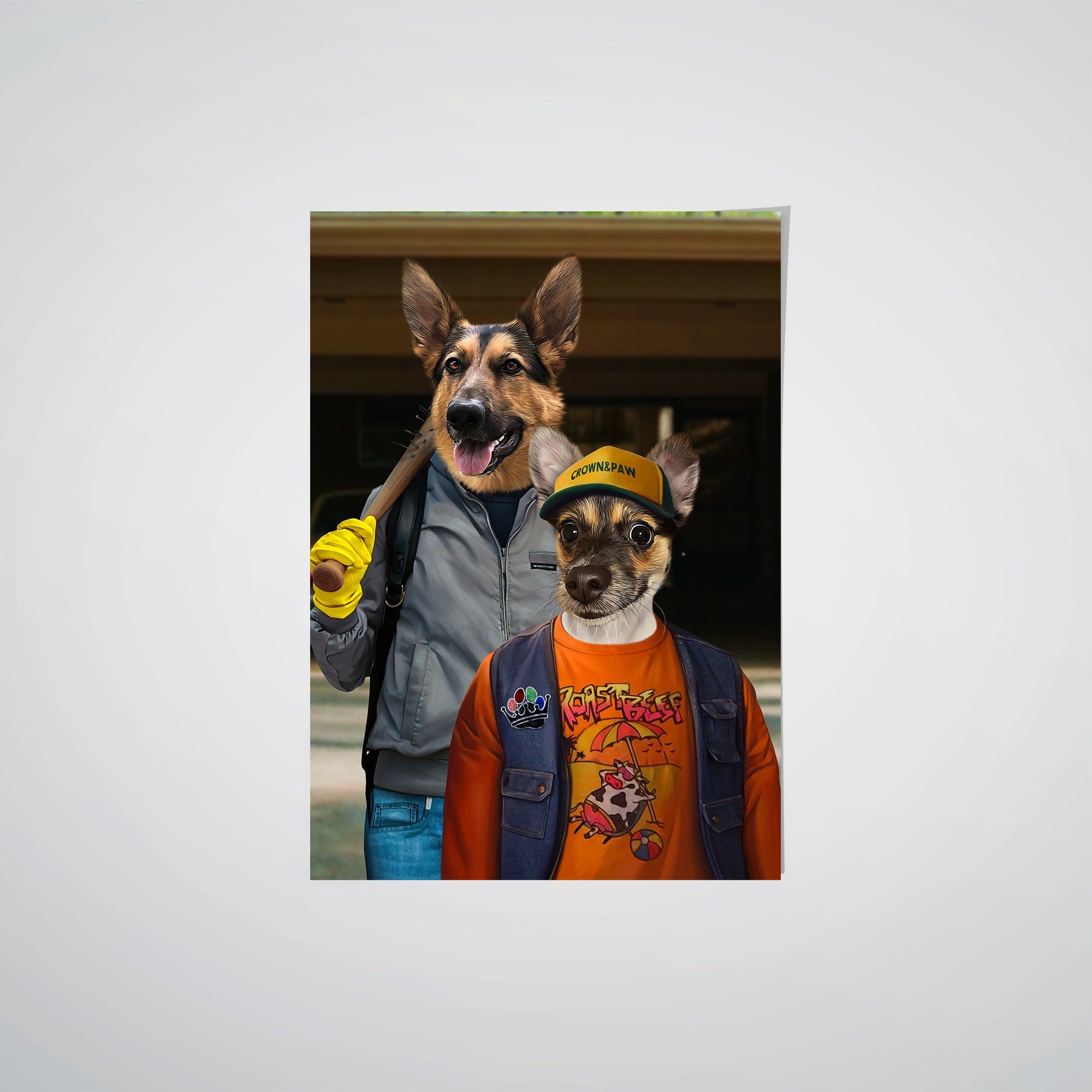 Crown and Paw - Poster The 80's Dynamic Duo - Custom Pet Poster