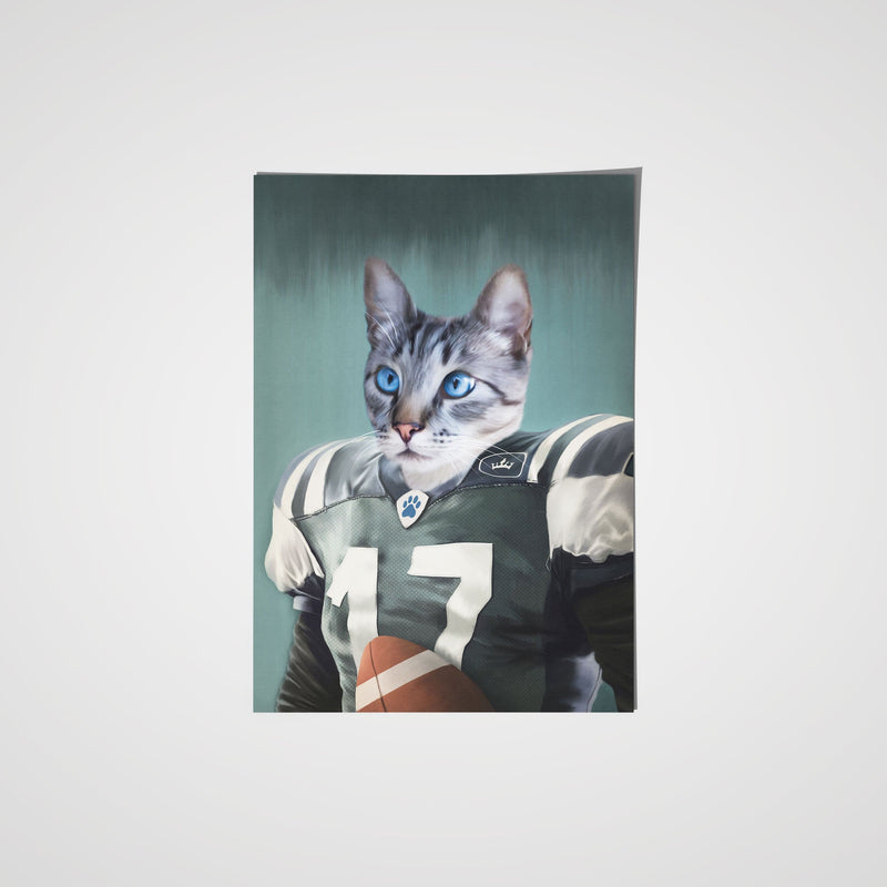 The Football Player - Custom Pet Poster