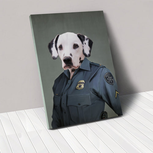 Crown and Paw - Canvas The Female Police Officer - Custom Pet Canvas