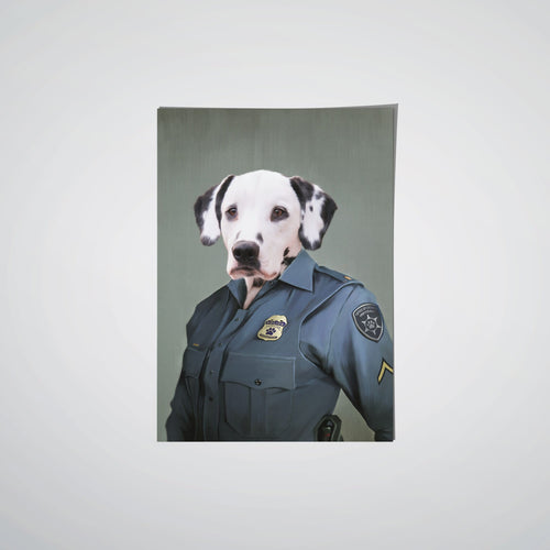 Crown and Paw - Poster The Female Police Officer - Custom Pet Poster