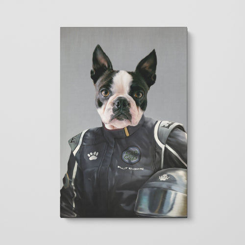 Crown and Paw - Canvas The Race Car Driver - Custom Pet Canvas