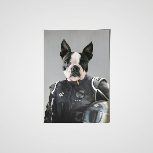 Crown and Paw - Poster The Race Car Driver - Custom Pet Poster