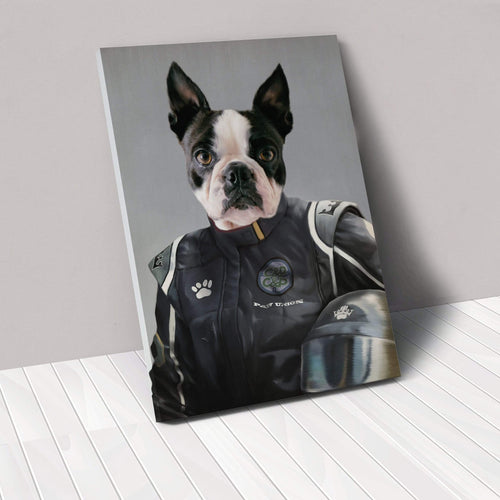 Crown and Paw - Canvas The Race Car Driver - Custom Pet Canvas