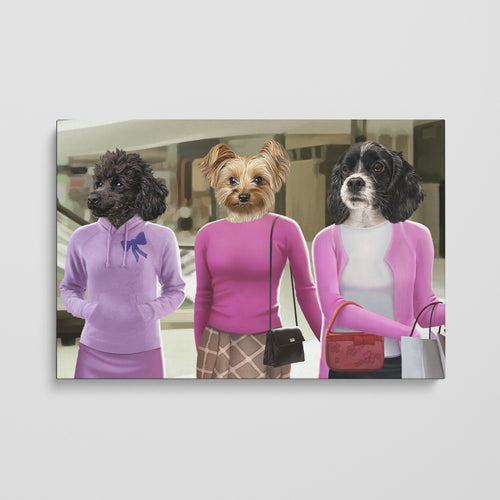 Crown and Paw - Canvas The 3 Mean Girls - Custom Pet Canvas